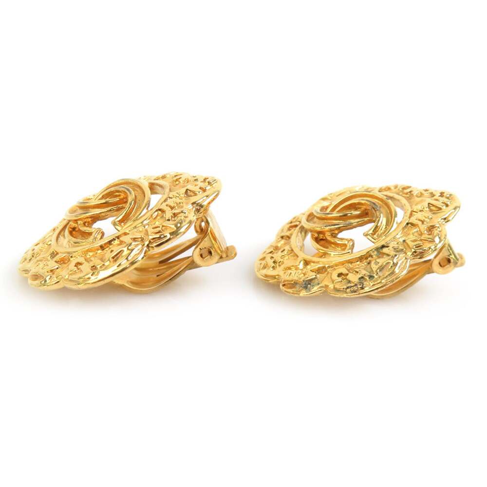 Chanel Cc Logo Clip-On Earrings Gold- #208634C53B - Picture 2 of 5